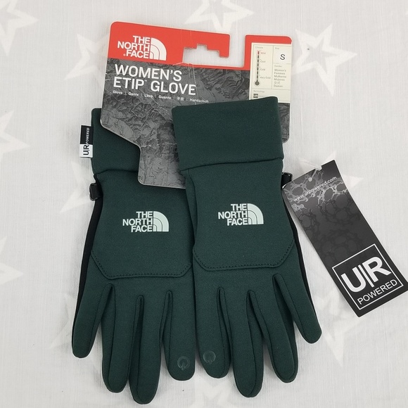 green north face gloves